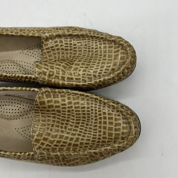 SAS Simplify Tripad Comfort Beige Croc Print Loafer Shoes Women's Size 9S - Picture 2 of 5